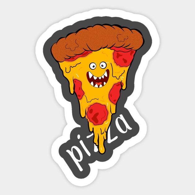 Pizza T-shirt Sticker by SheMayKeL